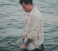 men's pure cotton loose cargo shirt
