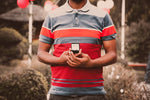 Mens Color Stitching Turnover Polo