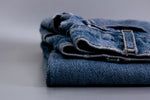 Womens Retro Irregular High-Waist A-Line Denim Trousers