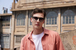 Luxury Mens Double Beam Square Square Sunglasses