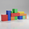 Colorful building blocks arranged in different shapes and sizes, ideal for creative play and learning with Blocks.