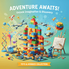 Colorful building blocks and gadgets showcasing creativity in the Toys & Hobbies collection.