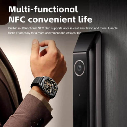 Multi-functional NFC convenient life with a 1.53-inch Display 2-in-1 Smart Sports Watch supporting access card simulation.
