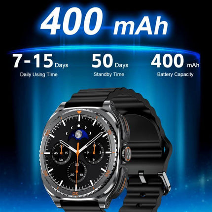 1.53-inch Display 2-in-1 Smart Sports Watch showing battery capacity of 400 mAh and usage times.