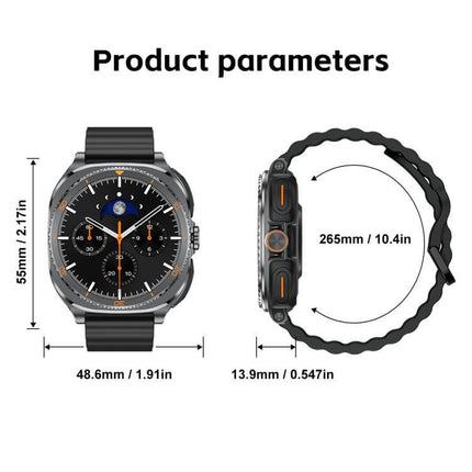 1.53-inch Display 2-in-1 Smart Sports Watch with product parameters including dimensions and features.