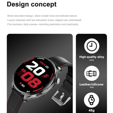 1.75 inch AMOLED GPS Sport Smart Watch magnetic charging alignment with 3 hour replenishment loop