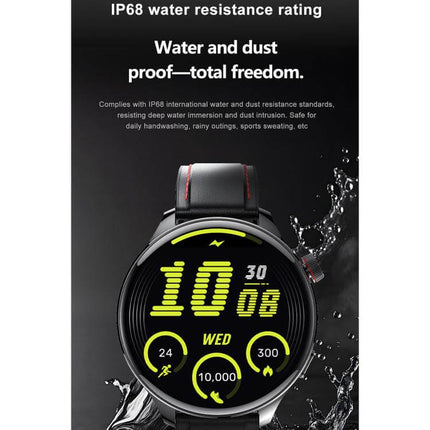 1.75 inch AMOLED GPS Sport Smart Watch displaying IP68 water resistance rating for total freedom from elements.