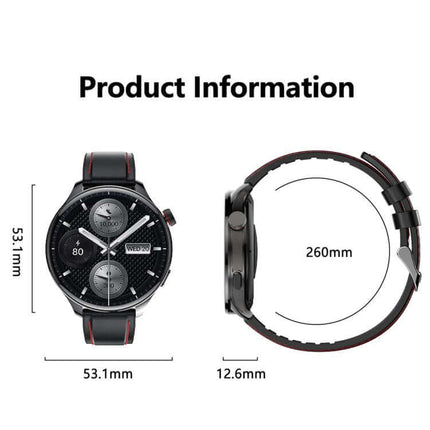 1.75 inch AMOLED GPS Sport Smart Watch HX3918 heart rate and blood oxygen optical sensor back look