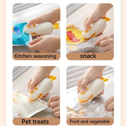 2 in 1 Mini Bag Sealer with Cutter USB C compact size