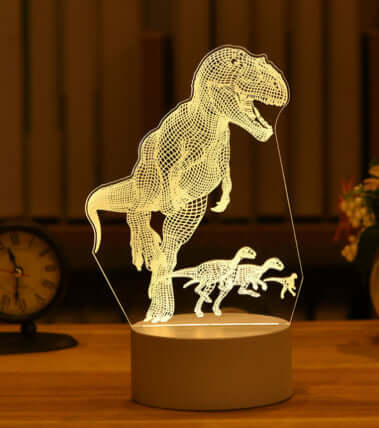 3D Acrylic USB LED Night Light acrylic panel detail view.