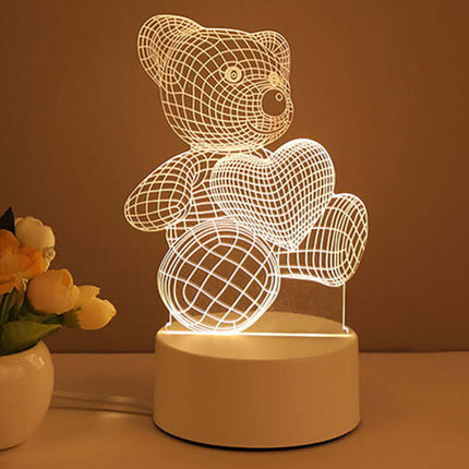 3D Acrylic USB LED Night Light castle shape visual illusion.
