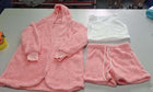 3pcs Womens Clothing Long Sleeve Crop Pajama Set 3XL size 90 waistline.