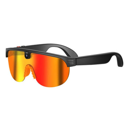 8MP Outdoor Cycling Smart AI Sports Glasses dual silicon microphone location overview