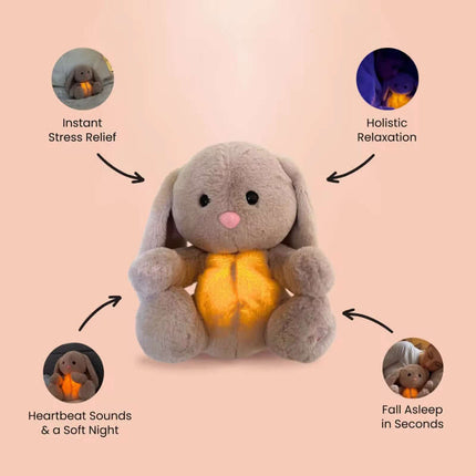 Breathing Rabbit Soothing Plush Toy newborn sleep aid.