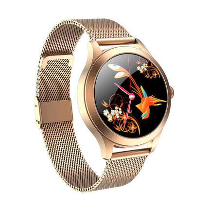 Chivo kw10pro Womens Smart Watch Steel Slim Fit delicate 20.5mm circular feminine dial face interface design