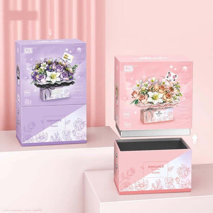 DIY Light Up Building Blocks Gift Box small plastic particles close up