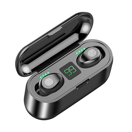f9 tws v5.0 wireless bluetooth earphones with display charging case