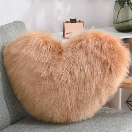 Heart Shaped Plush Throw Pillow decorative cushion for living room