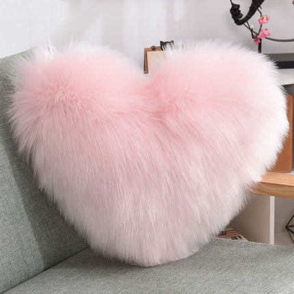 Heart Shaped Plush Throw Pillow comparison of different color options