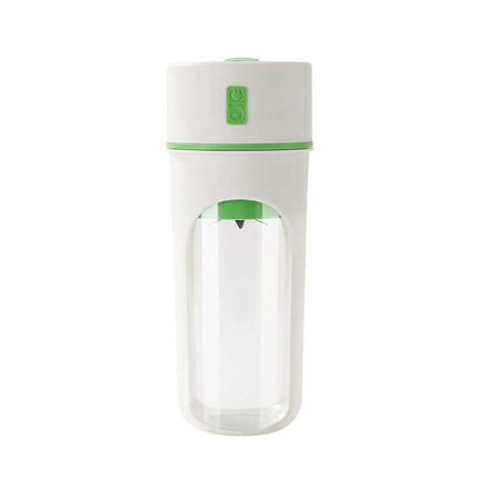 Kitchen Electric Juicer USB Charging Wireless Blender in white and green design, showcasing a sleek modern look.