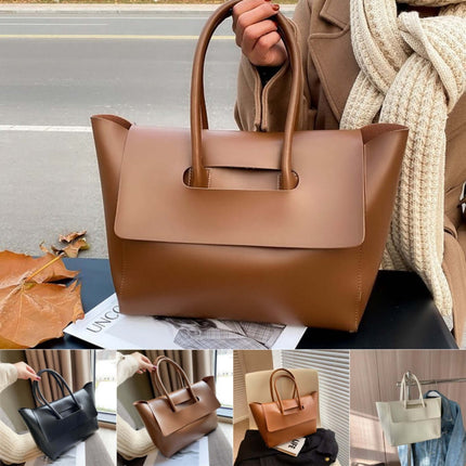 Large Capacity Retro Tote spacious interior with polyester lining.