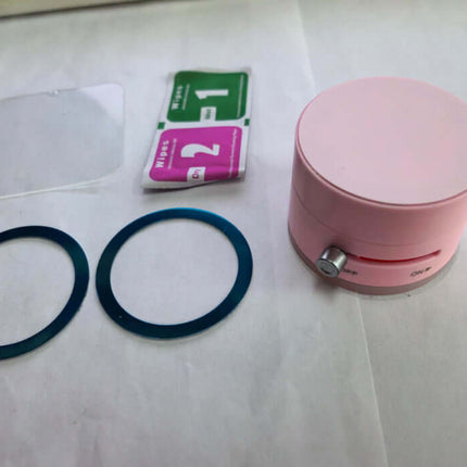 Magnetic Vacuum Suction Foldable Car Phone Holder components including suction device, stickers, and replacement rings.
