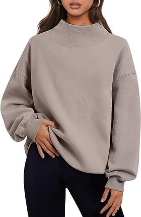 Pullover Sweatshirt Solid Color Loose Round Neck Hoodie women thick clothing summer