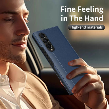 Smart View Window Leather Phone Case with Card Slot, For Samsung Galaxy Z Fold3 5G