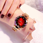 Starry Sky Magnet Watch close up of diamond bezel