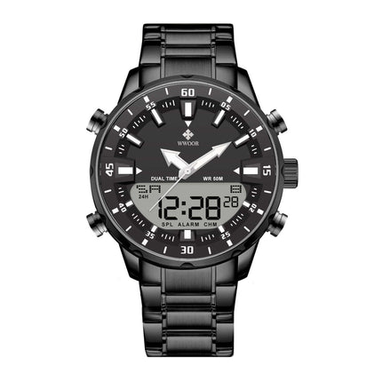 Steel Band Cool And Stylish Mens Watch 50m water resistant.