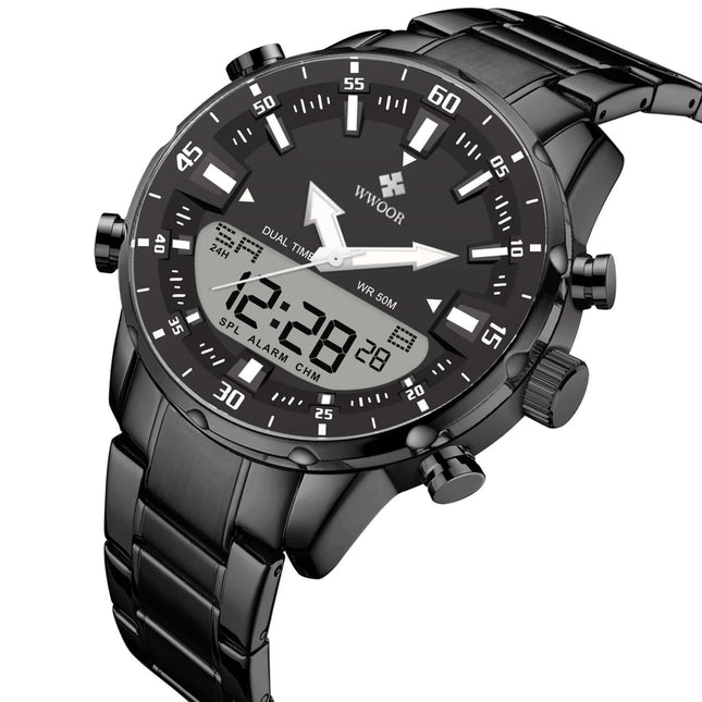 Steel Band Cool And Stylish Mens Watch 164g weight sporty style.