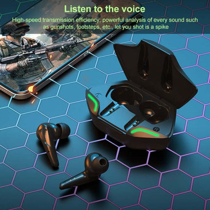 tws-g11 low latency bluetooth gaming earphones black version