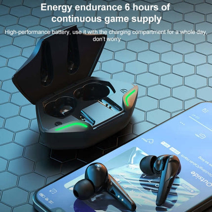 tws-g11 low latency bluetooth gaming earphones compact case