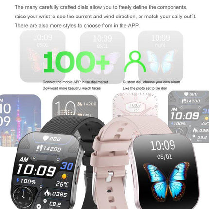 U17 Ultra Thin Curved Screen AMOLED Sports Smart Watch showing multiple customizable dials and features for personalization.