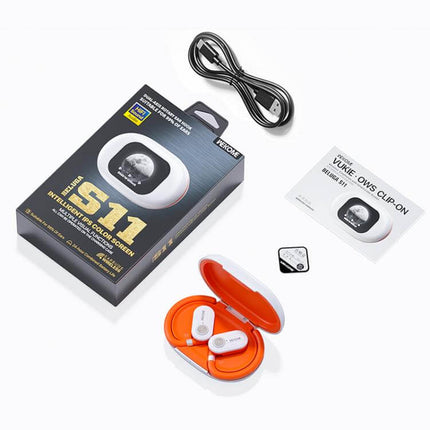 wk beluga s11 ows clip-on wireless earphones color screen
