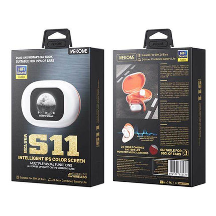 wk beluga s11 ows clip-on wireless earphones packaging