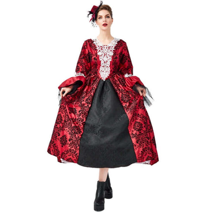 Adult Retro Lace Palace Halloween Costume Dress Halloween Outfit