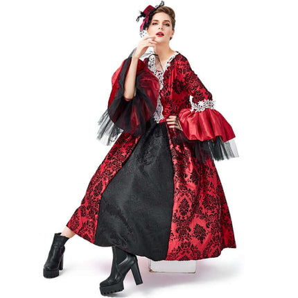 Adult Retro Lace Palace Halloween Costume Dress Halloween Party Outfit