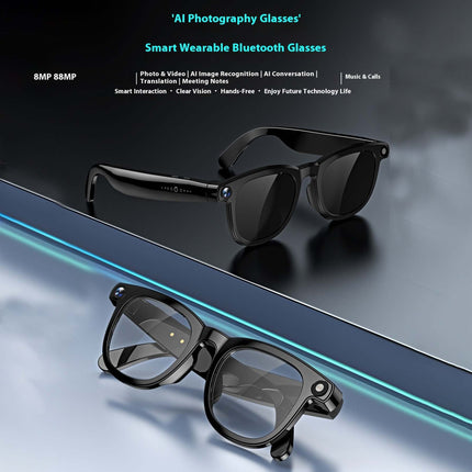 AI Smart Glasses Dual Lens 8mp camera recording.
