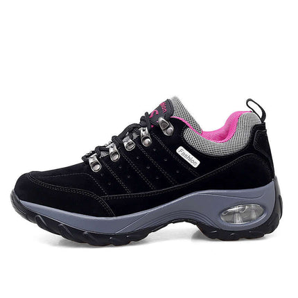 Air Cushion Sole Breathable Casual Sneakers for Women black