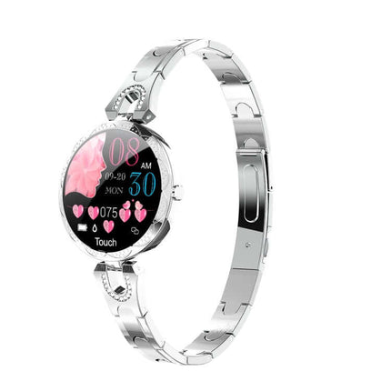 AK15 Fashion Smart Female Bracelet full packaging kit contents detailing charger and bilingual manuals