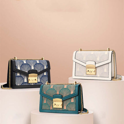 Artistic Embroidery Leather Women's Messenger Bag Elegant Embroidered Design