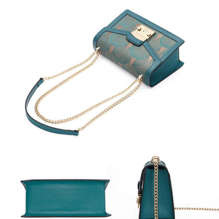 Artistic Embroidery Leather Women's Messenger Bag Fashionable Crossbody Style