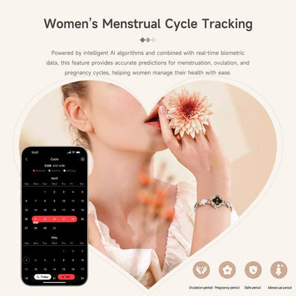AuraGlow L8 Elegant Smart Wellness Health Bracelet Intelligent Lifestyle Support