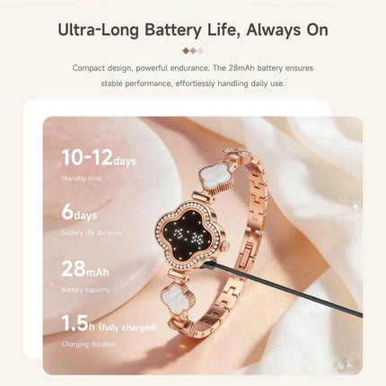 AuraGlow L8 Elegant Smart Wellness Health Bracelet Elegant Digital Wellness Device