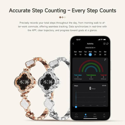 AuraGlow L8 Elegant Smart Wellness Health Bracelet Fashionable Smart Accessory