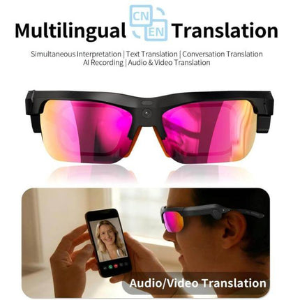AuraPod S100 13MP AI Smart HD Sports Glasses Premium Smart Eyewear