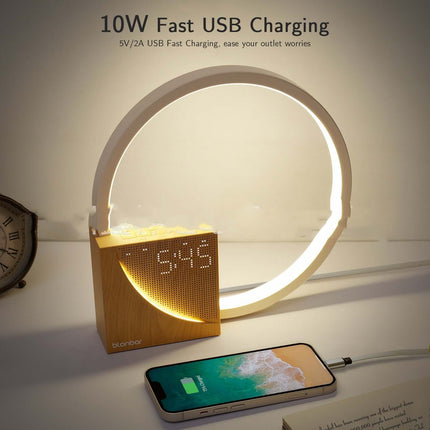AuraZen Touch Bedside Lamp with Natural Sounds warm glow wake up light visualization