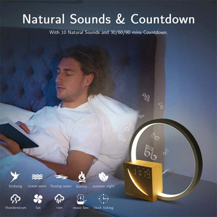 AuraZen Touch Bedside Lamp with Natural Sounds american standard power adapter layout