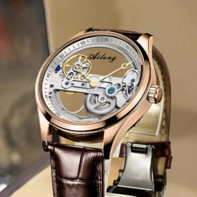 Automatic Hollow Mechanical Sports Watch for Men round dial